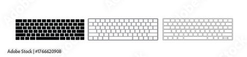 Flat design illustration of computer keyboard template. Computer keyboard icon. Isometric of computer keyboard vector icon for web design isolated on white background, vector illustration.
