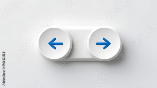 Interactive 3D Expand Ad Button Blue and White UI Icon