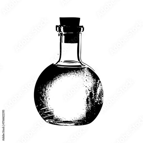 Glass bottle vintage aesthetic in still life