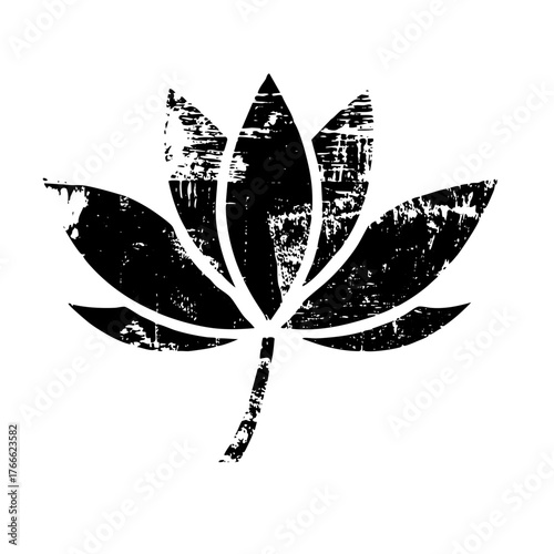 Lotus Flower Illustrates Minimalism in Botanical Design