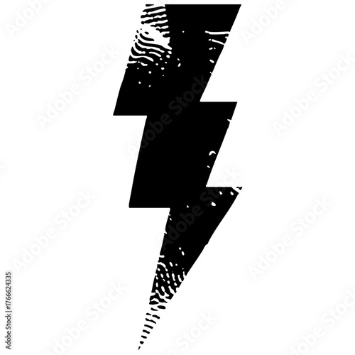 Lightning bolt strikes with energy in a weather