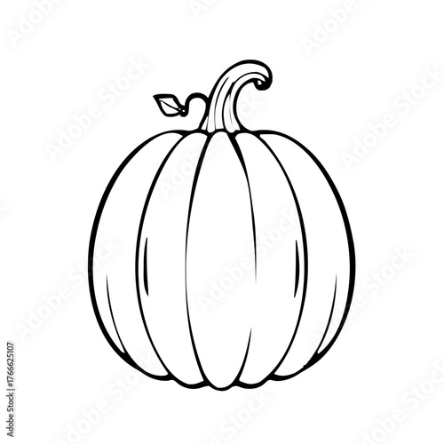 Halloween – Pumpkins & Jack-o-lanterns (BW Outline) – tall pumpkin devilish
