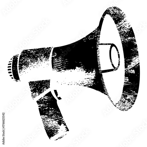 Megaphone Announces News in a Public Forum