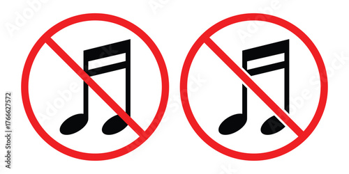  No Audio or Noise Restriction Vector Icon.