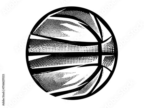 Basketball Illustrates Action in Sports