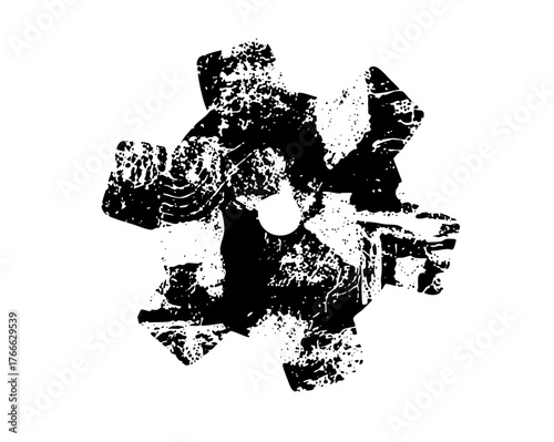 Abstract Shape Explores Texture in Graphic Design