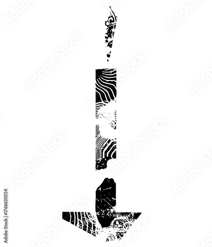 Abstract shapes compose dynamic arrangement for modern design