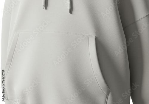 An extreme close-up macro view of a transparent oversized casual hoodie, focusing on the intersection of smooth cotton exterior and plush fleece interior, isolated on transparent, concept of