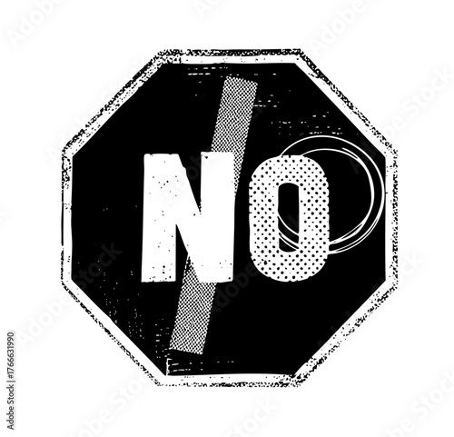 Stop Sign Declares Prohibition in Illustration