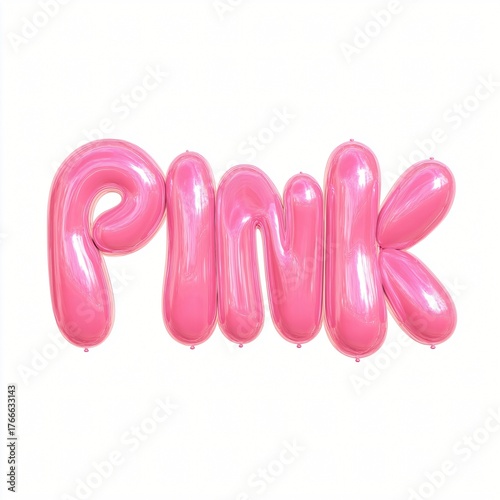 Shiny Pink Balloons: Creative Party Decor for Festive Events & Photoshoots with Decorative Balloon Typography