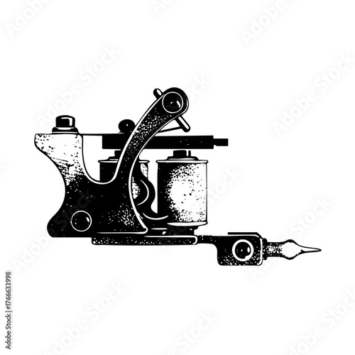 Tattoo machine in vintage style