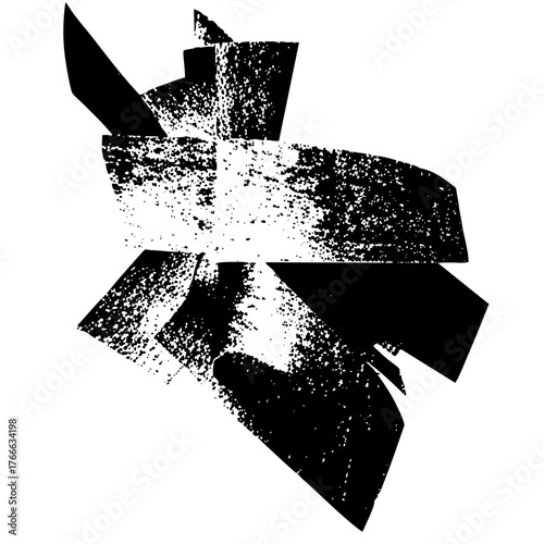 Broken glass shatters dramatically in a destructive scene