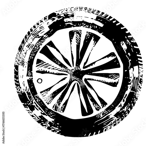 Tire track reveals evidence at crime scene