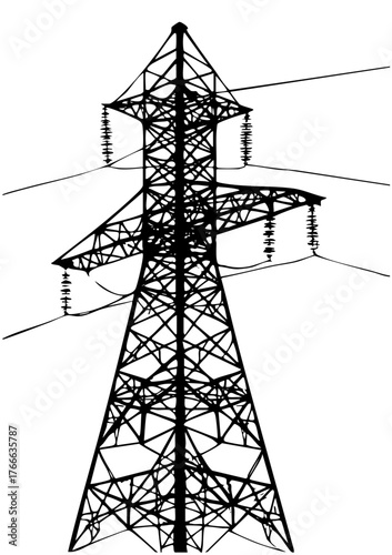 Power Tower Stands Tall in Industrial Landscape