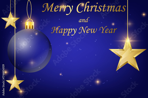 Merry Christmas and Happy New Year! Holiday background.