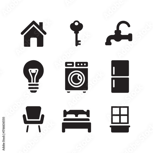 Home and utility icons collection