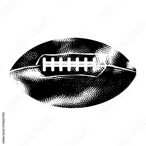 Football Illustrates Texture in Halftone