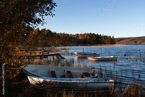 Autumn view of lake Vastersjon close to Angelholm, Sweden