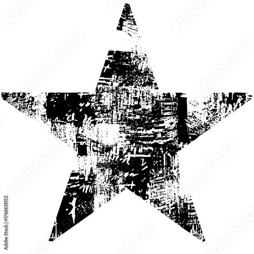 Star Illustrates Distressed Texture in Graphic Design