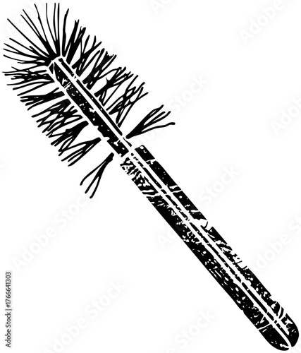 Cleaning brush texture in a domestic setting