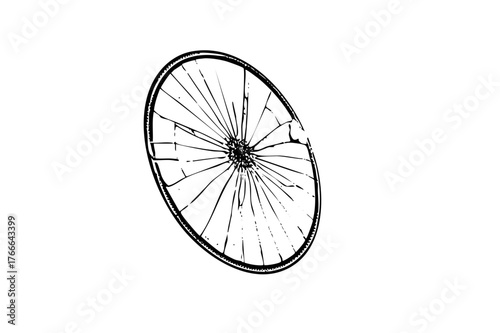 Bicycle wheel breaks during competition