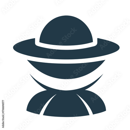 Mysterious Character Silhouette with Wide Brim Hat for Anonymity and Intrigue