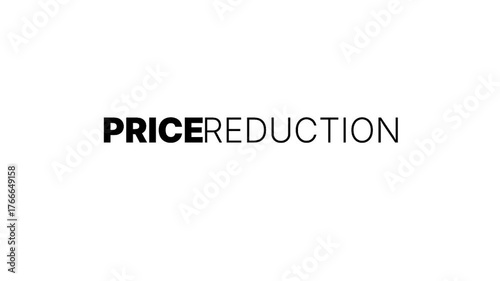 Typography animation/motion graphics of price reduction/sale/discount
