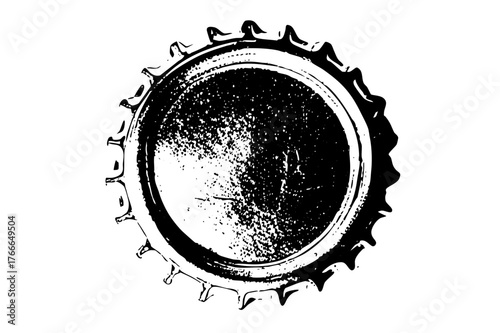 Bottle cap texture in illustration
