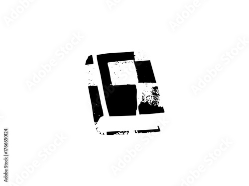 Abstract Shapes Compose Distressed Texture for Graphic Design