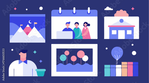 Event Page Design An engaging event page featuring details like date location RSVP options and a gallery of images showcasing past events.