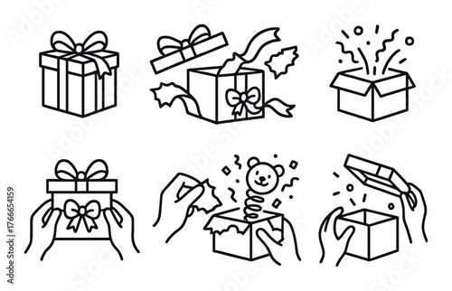 Gift box variations with surprise elements