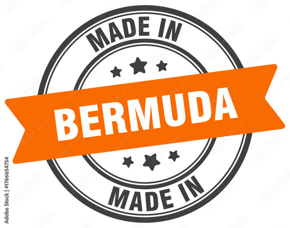 Fototapeta premium Made in Bermuda round sign. Made in Bermuda stamp.