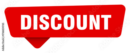 discount red sticker isolated on transpatent background. discount sign