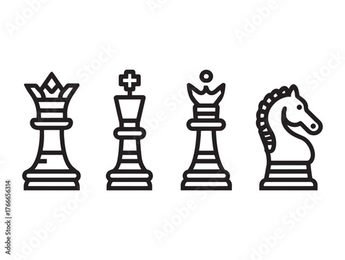 Classic Chess Board King Queen Rook