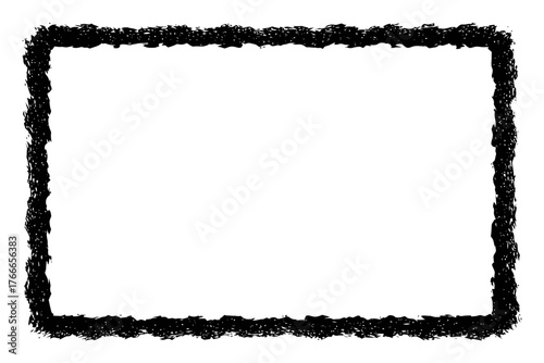 Grunge Frame Effect Vector, Minimalist Irregular Texture Border, White Background