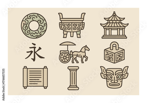 Ancient chinese symbols: rituals, architecture, and artifacts of cultural heritage
