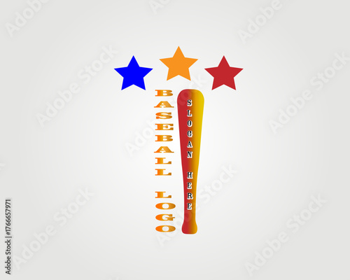 baseball logo design simple concept illustration logo for business company