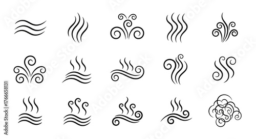 Elegant Swirls and Steam Ornate Vector Graphics for Design Projects
