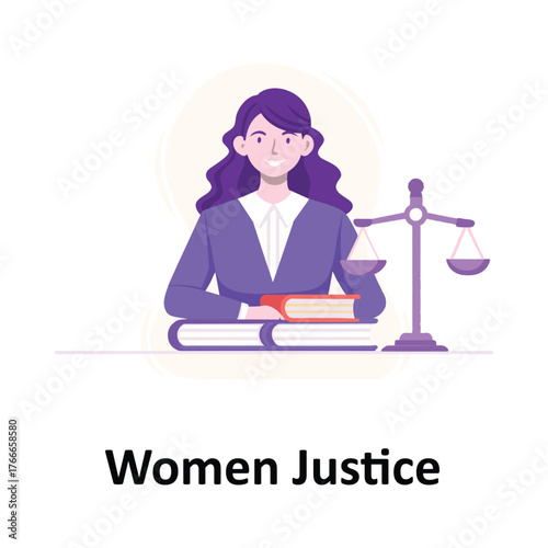  Women Justice Vector Illustration Which can easily edit or modify