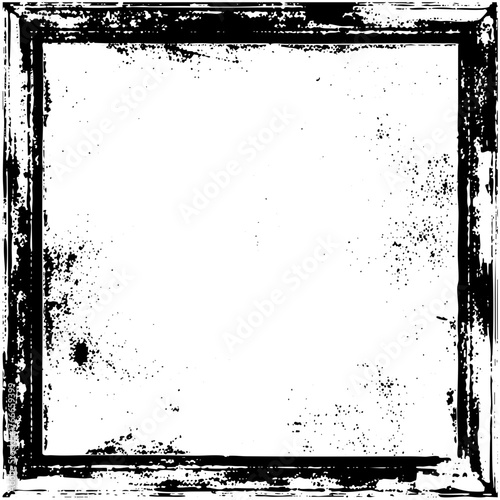 Grunge frame defines distressed texture for vintage design