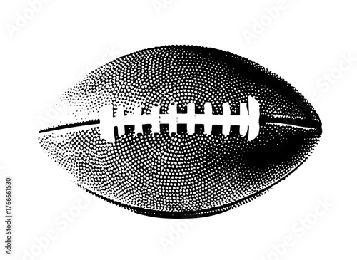 Football Illustrates Texture in Halftone