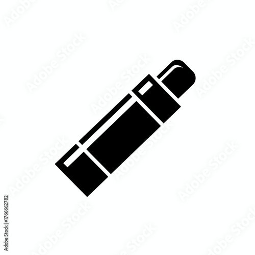 Lipstick or Lip Balm Tube Silhouette Icon
