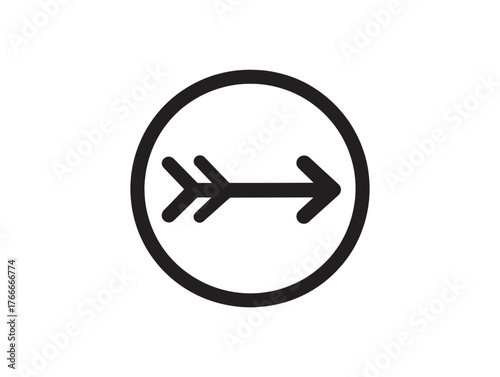 Modern Arrow Circle Right Navigation Icon