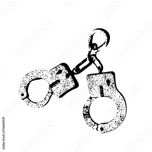 Handcuffs Illustrate Restriction in Law Enforcement