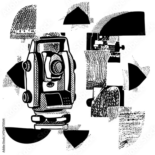 Surveying Equipment Illustrates Precision in Cartography