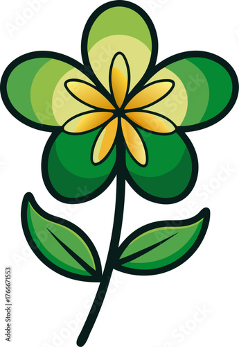 single Crowfoot  flowers vector art icon white background  