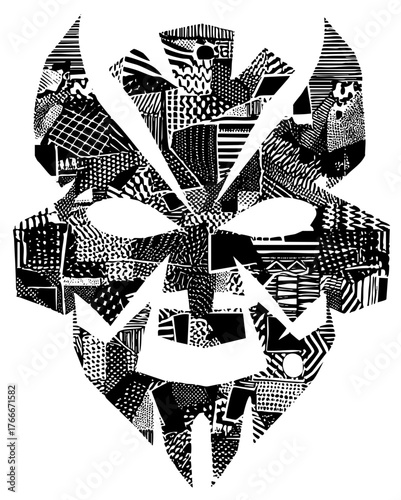 Bull Illustration Abstract in Graphic Design