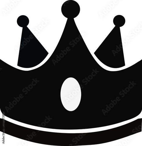 Abstract silhouette shape isolated on white background.