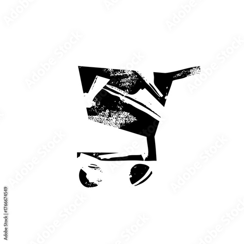 Athlete performs handstand in dynamic illustration