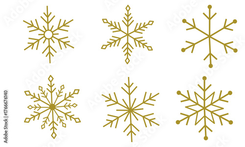set of snowflakes